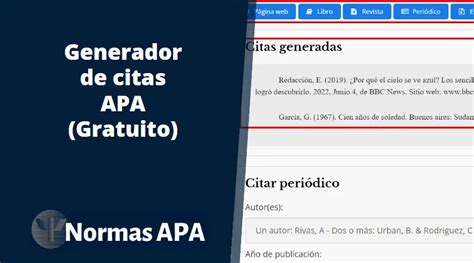 bibliografía apa 7 generador|Generador de citas APA gratuito [Versión 2024]